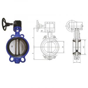 JIS F7480 Marine Butterfly Valve (Lever / Worm Gear)